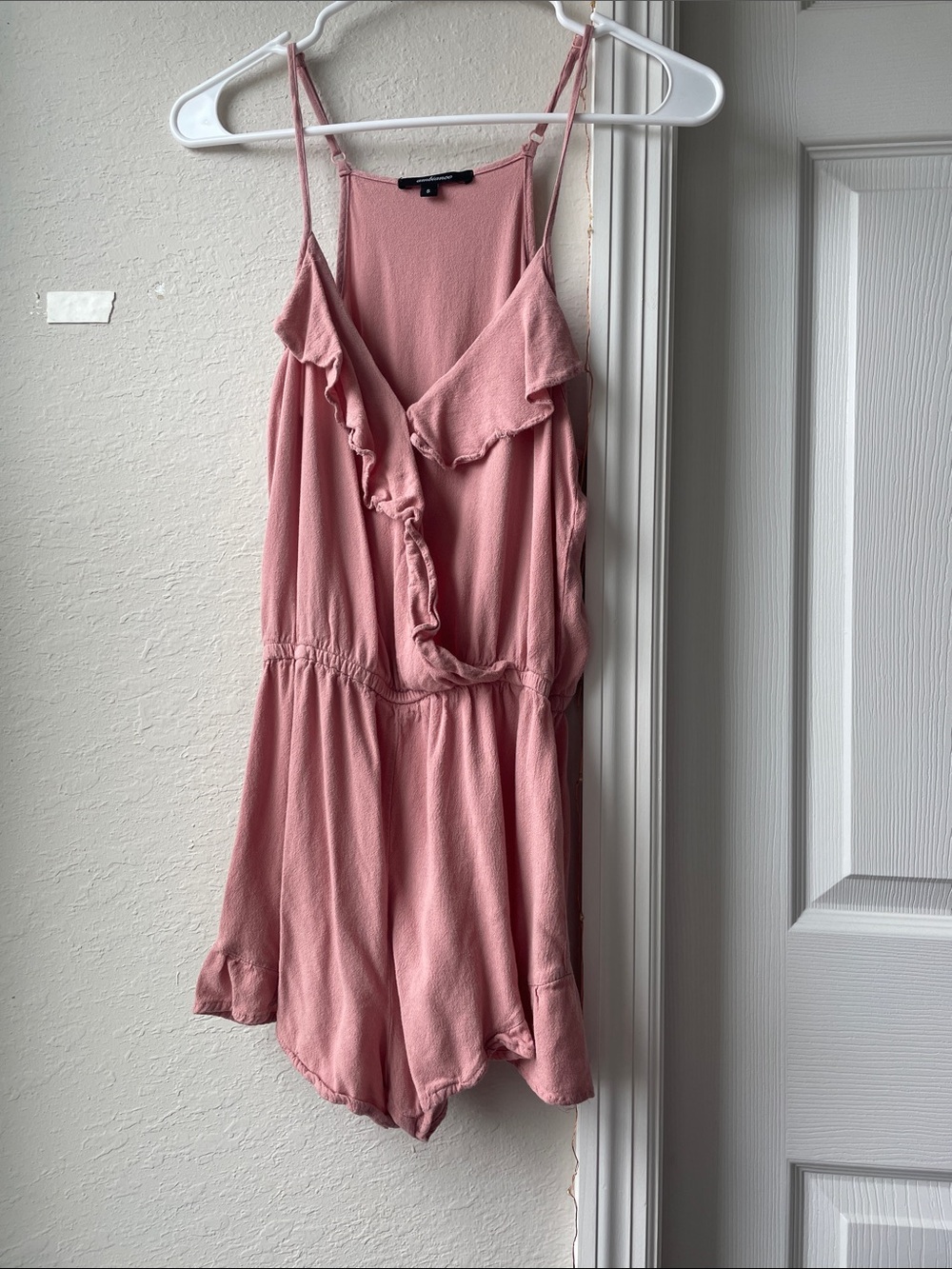 Blush Pink Ruffle Romper